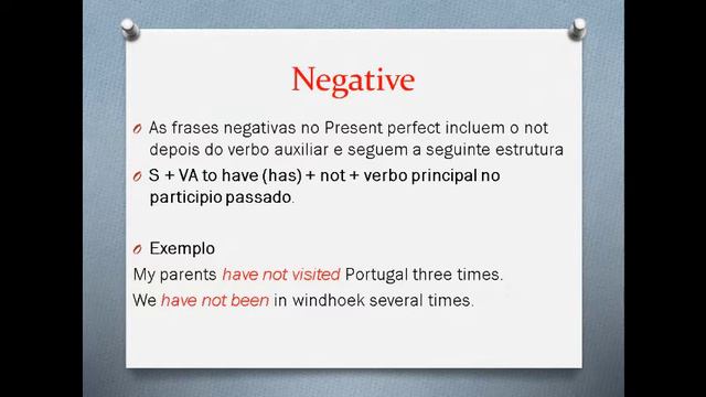 12ª Classe - Inglês - Present Perfect смотреть онлайн