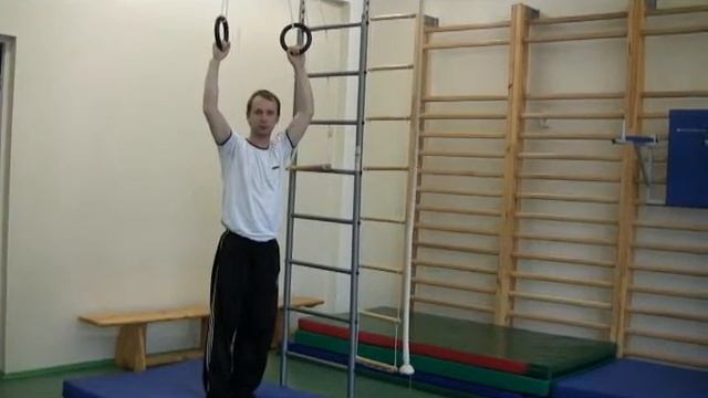 Вис углом на гимнастических кольцах смотреть онлайн
