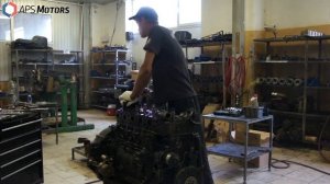 Сборка Cummins 6ISBe. Установка головки блока.