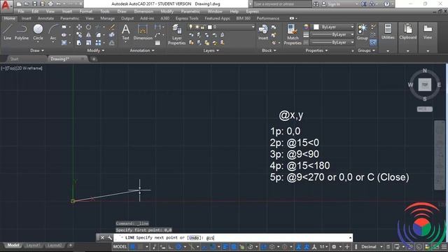 Autodesk AutoCAD: How to use Relative Polar Coordinate System in Autodesk AutoCAD смотреть онлайн
