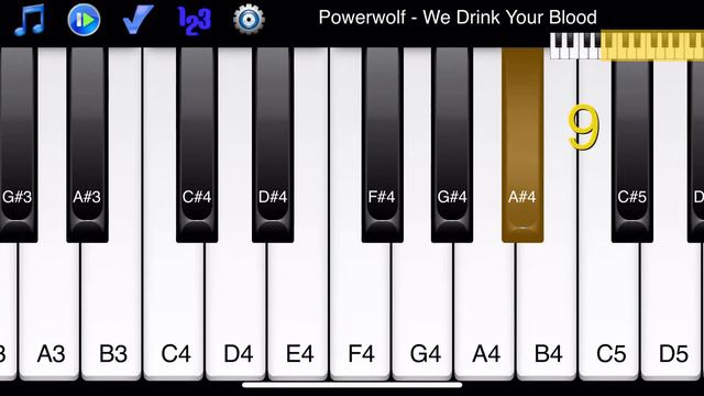 Powerwolf - We Drink Your Blood - Learn To Master Piano Melody смотреть онлайн