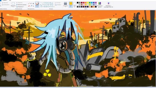 РИСУЮ АРТ В ОБЫЧНОМ ПЭИНТЕ виндовса / Drawing In A Paint Windows