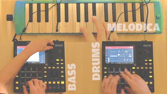 Akai Mpc One + Yamaha p-32d, drum bass & melodica, HipHop Lofi Electro Funk live jam смотреть онлайн