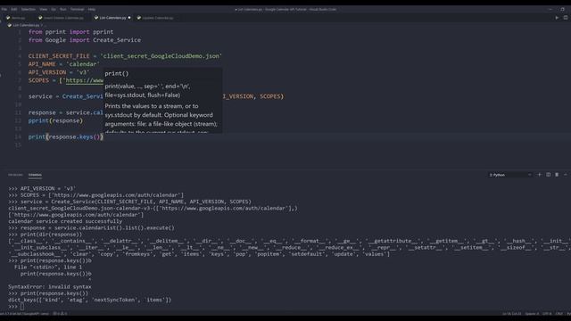 Google Calendar API in Python | List All Calendars смотреть онлайн