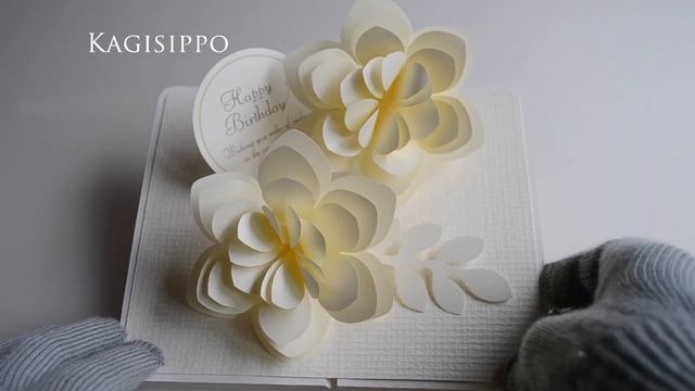 pop-up card__double white flowers смотреть онлайн