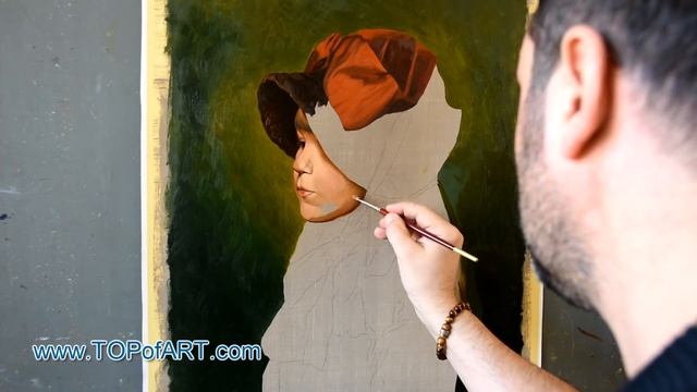 Madeleine with Hat - Gerome | Art Reproduction Oil Painting смотреть онлайн