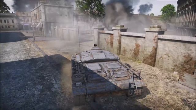 War Thunder: StuG III and Tiger E vs. two Panthers смотреть онлайн