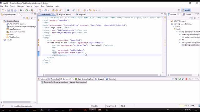 ng switch in Angularjs | AngularJS for beginner in eclipse смотреть онлайн