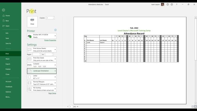 Microsoft Excel #12 Print Spreadsheet смотреть онлайн
