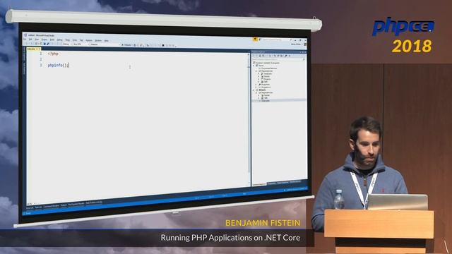 Benjamin Fistein: Running PHP applications on .NET Core – phpCE 2018 смотреть онлайн