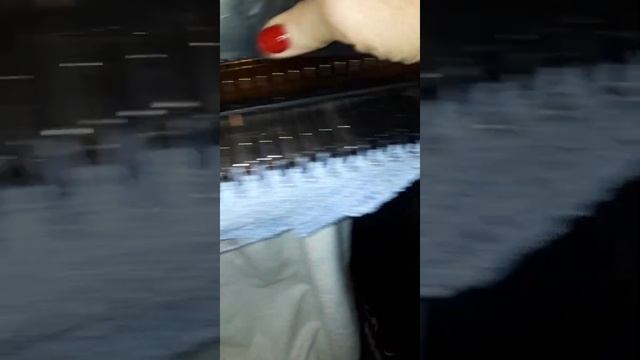 Как связать платок на машине.How to knit a headscarf on a knitting machine?#handwork смотреть онлайн