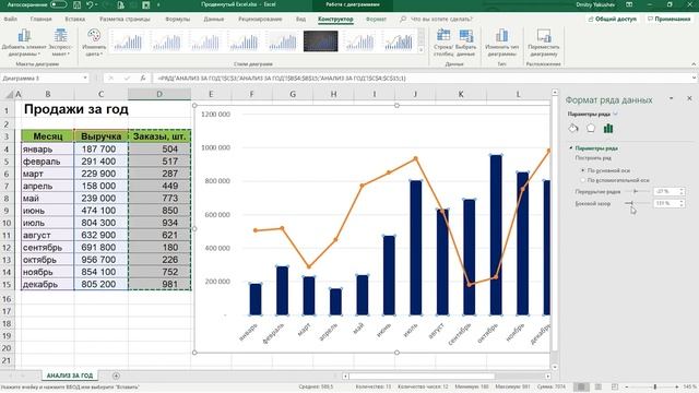 Графики в Excel смотреть онлайн