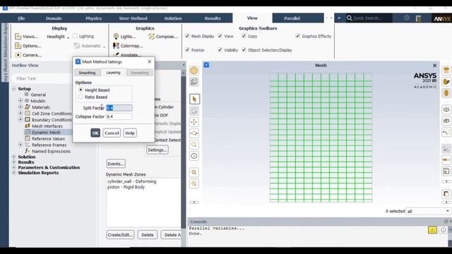 ANSYS-Fluent tutorial-Dynamic Mesh for suction and compression stroke смотреть онлайн