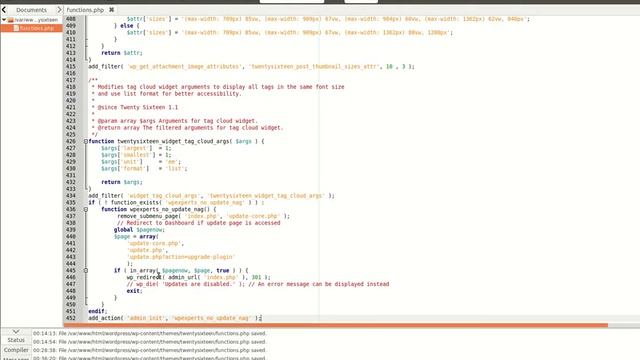 how to hide wordpress update links from wordpress admin without using any plugin. смотреть онлайн