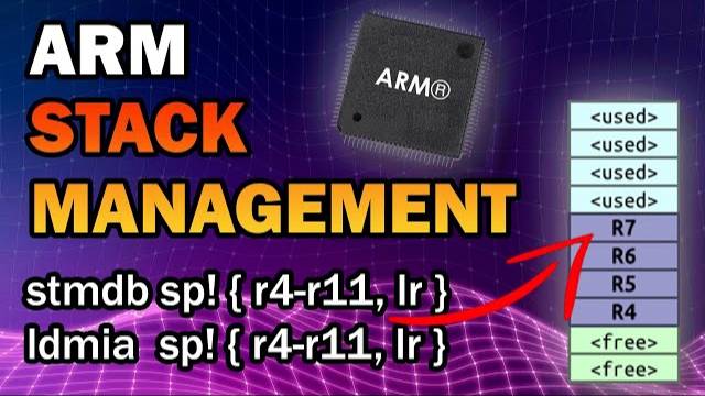Getting Started with ARM Memory Management Using 'The Stack' | R13/SP Control in ARM Assembly смотреть онлайн