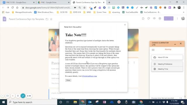 Choice Eliminator Lite for Google Forms смотреть онлайн