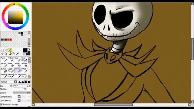 Speddpaint: Jack Skellington\\Рисование: Джек Скелигтон смотреть онлайн