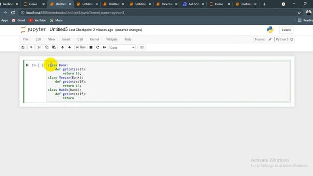 METHODOVER RIDING IN PYTHON || USING JUPYTER NOTEBOOK смотреть онлайн