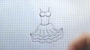 Рисуем простые рисунки #61. Как нарисовать красивое Платье - идеи для девочек в ЛД