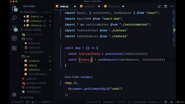 Combining useContext and useReducer to Make Initial App State - React Hooks Tutorial смотреть онлайн