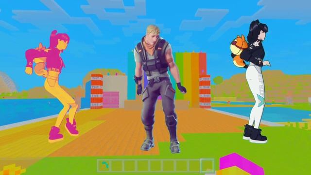 psychological dances from Fortnite in Minecraft #minecraft #dance смотреть онлайн