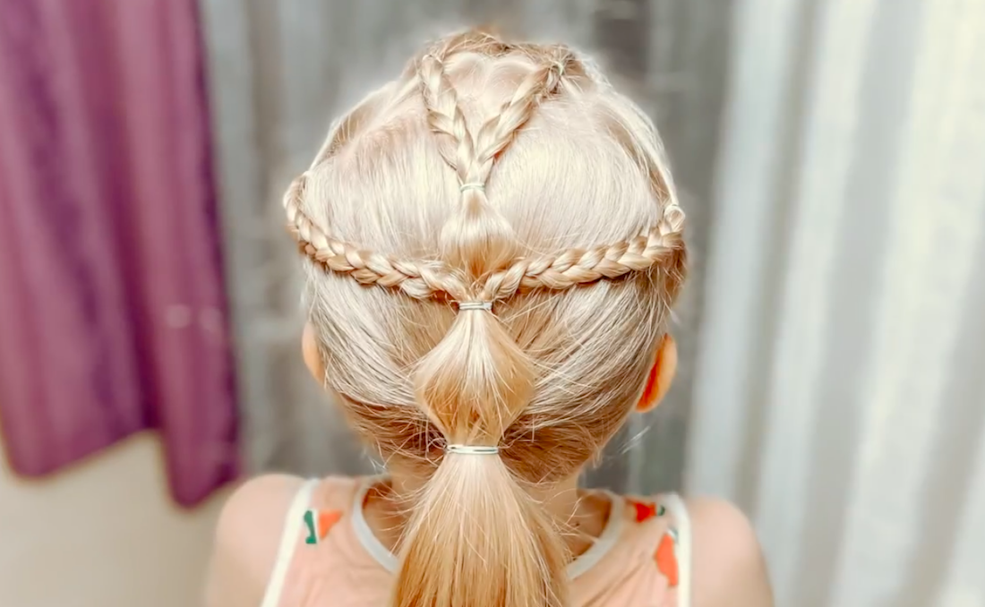 ПРОСТАЯ прическа в школу с резинками. Прически для девочек. Низкий хвост смотреть онлайн