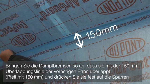 Montage der DuPont™ AirGuard® Dampfbremse смотреть онлайн