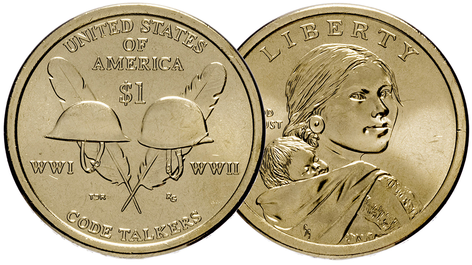 Монета 1$ Индейцы-радисты. Серия Крренные Американцы. смотреть онлайн