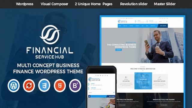 Financial Business Hub Corporate WordPress Theme - RTL | Themeforest Website Templates and Themes смотреть онлайн
