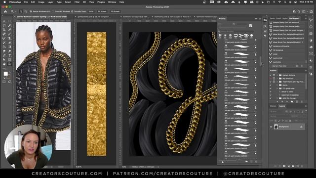 Rock and Roll Chain Design inspiration from Balmain - Photoshop Brush Tutorial смотреть онлайн