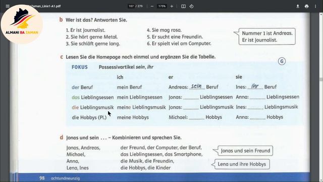 درس1 فصل7، آموزش زبان آلمانی از پایه با کتاب Linie1 A1معرفی اعضای خانواده смотреть онлайн
