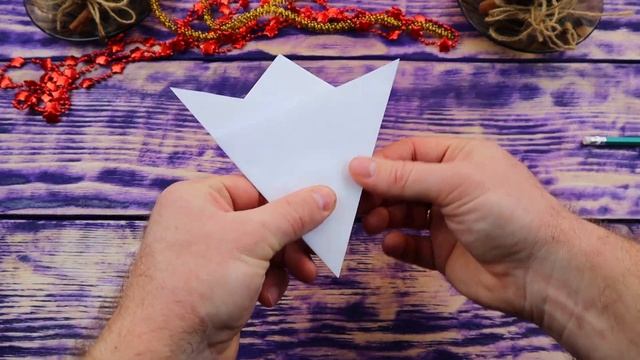 Как вырезать снежинку из бумаги/ Снежинка из бумаги просто/ Paper Snowflake/ Снежинки # 154 смотреть онлайн