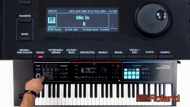 Roland Juno-DS - How To Use The Mic Input And Vocoder