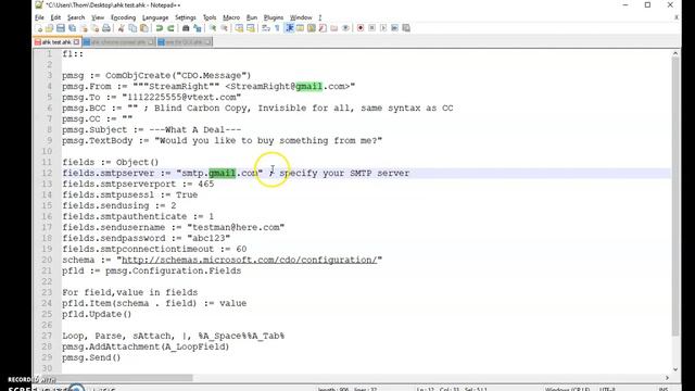 AutoHotKey Sending emails and text with ahk in the background смотреть онлайн