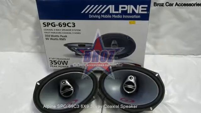 Broz Car Accessories - Alpine SPG 69C3 6x9" 3-Way Coaxial Car Speaker смотреть онлайн