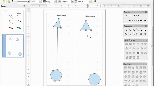 LibreOffice Draw (21) Lines and Connectors смотреть онлайн