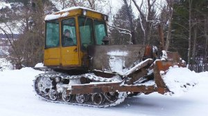 Едем к телкам на ДТ 75 толкать навоз