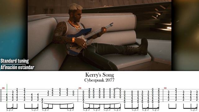 How to Play: Kerry's Song | Cyberpunk 2077 [Guitar Tab] смотреть онлайн