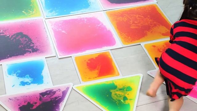 Liquid Floor Tiles - interactive & decorative flooring surface - kids love it смотреть онлайн