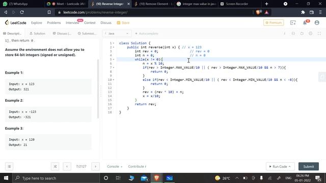 Reverse Integer and Remove Element in Leetcode Java in Tamil смотреть онлайн