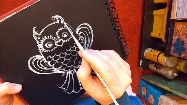 How to draw an owl. Как нарисовать сову. смотреть онлайн