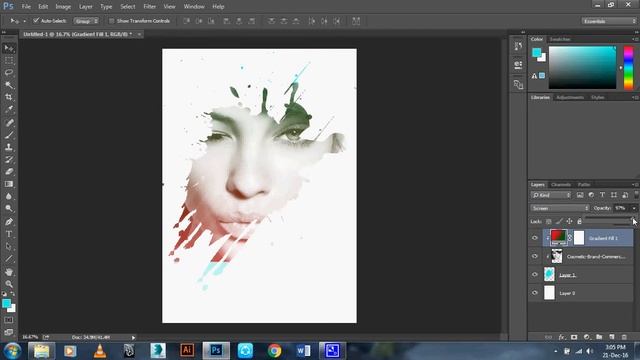 Photoshop Tutorial l Photoshop Manipulation lPaint Splash Brush Effect смотреть онлайн