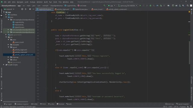 Android _ Save data _ Simple login application using SharedPreferences смотреть онлайн