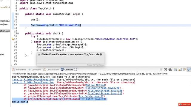 Try Catch in Java - Exception handling (With Examples ) | How to Handel Exception in java смотреть онлайн