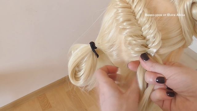 Коса Х. Коса в технике Рыбий хвост. Видео-урок. смотреть онлайн