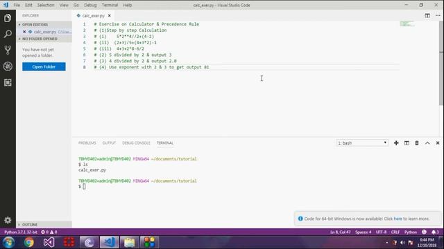 #12 Python Tutorial | Python Exercises For Beginners | Calculator Exercise (HINDI) смотреть онлайн