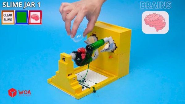 Mixing Slime with LEGO Taffy Pulling Machine - Lego Technic