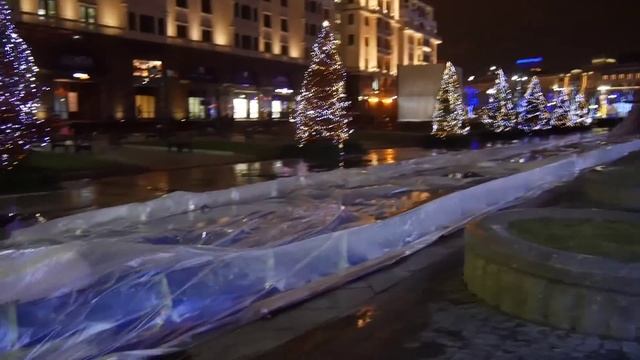 Новогоднее оформление площадь Охотный ряд. Москва 18-21 дек 2015 г. смотреть онлайн