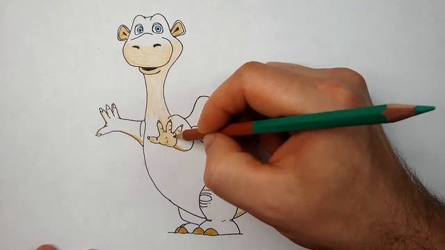 Как нарисовать динозавра Урмеля (Urmel aus dem Eis) - Волшебные рисунки для детей #36 смотреть онлайн