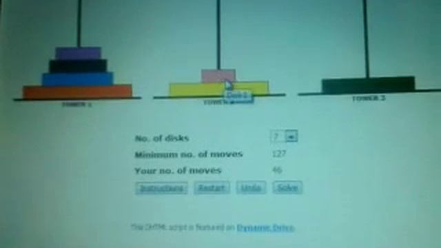 Tower of Hanoi 7 discs смотреть онлайн